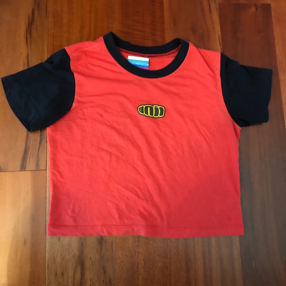 rare Unif fat logo baby tee
